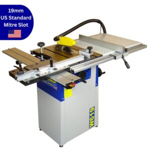 Charnwood W619 8" Table saw with sliding table and extension. 1.5hp quiet induction motor.