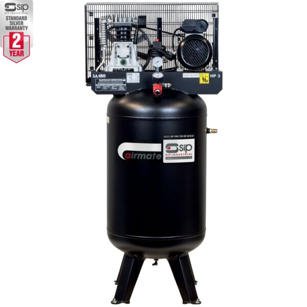 SIP VN3/150-SB (06323) Oil-Lubricated vertical belt driven air compressor 230volt / 13amp