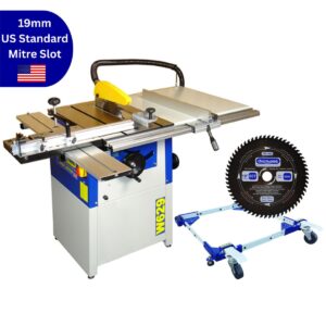 W629P Charnwood Table Saw Package with Wheel Kit and Low Noise Blade 230volt