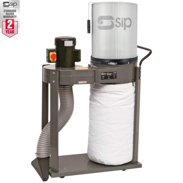 01990 Single cartridge dust collector for fine particles including MDF complete with floor attachment.