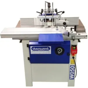 W050 Charnwood tilt arbore spindle moulder complete with sliding table and router collets 2.8kw 230volt