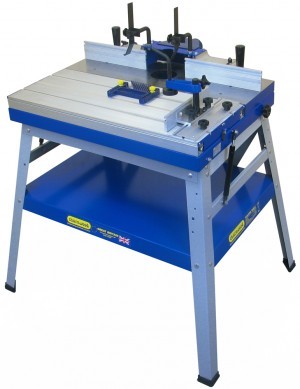 W015 Floor standing router table with sliding bed.