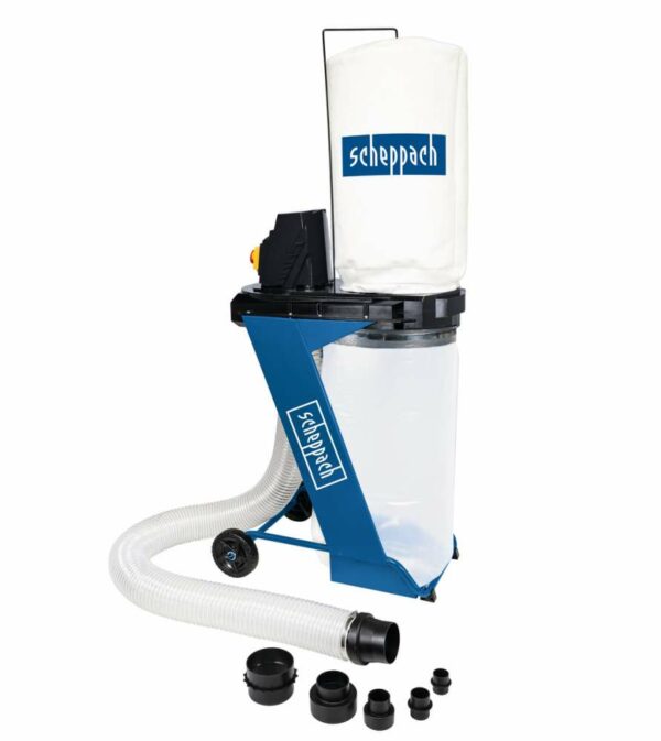 DC500 75 Ltr dust extractor + 5pc dust port connecting pcs + 2m hose length + transport wheels + 550 W motor 230v
