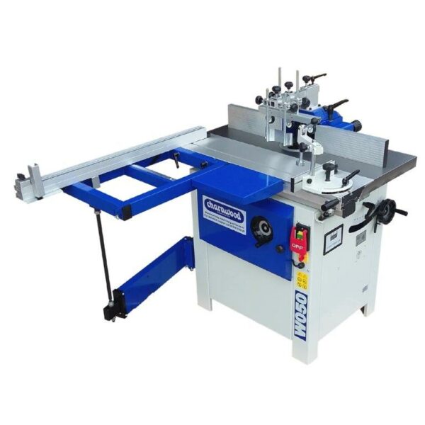 W050P Charnwood spindle moulder with square table extension table and telescopic support arm 2.8kw 230volt - Image 3
