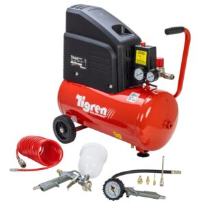 Tigren 04397  V24DD 2hp Direct Drive Air Compressor 2hp 240volt Motor with FREE 7 piece Air Tool Kit