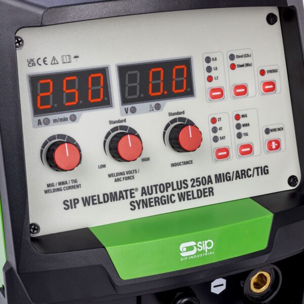 SIP 05751 WELDMATE® AUTOPLUS 250A MIG/ARC/TIG Synergic Welder 32amp - Image 9