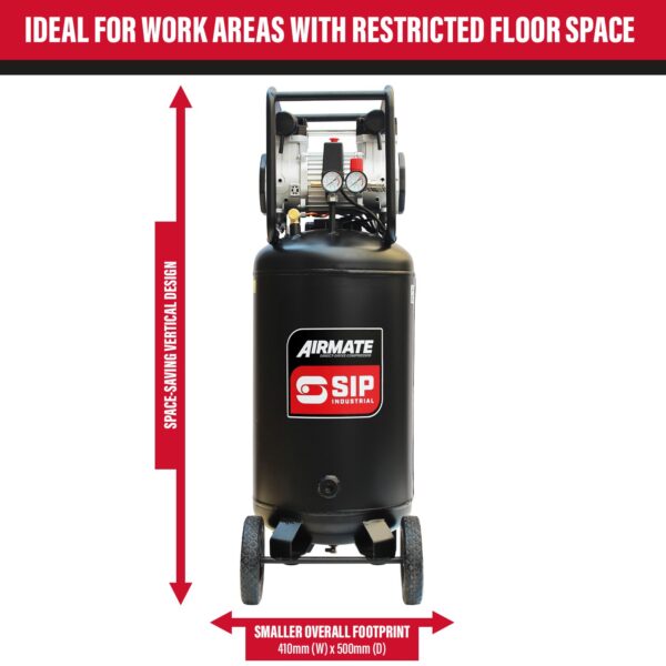 SIP 05484  DD 3hp 100ltr Low Noise Vertical Compressor 230volt - Image 13