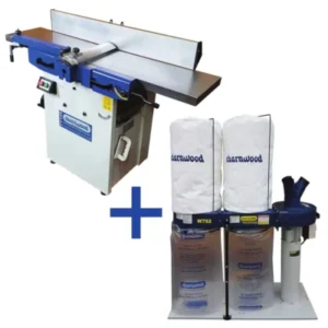 Charnwood PT12SP Package Deal; PT12S Planer Thicknesser, plus W792 Dust Extractor, 3m 100FLEX Hose, 2 100HC Clamps