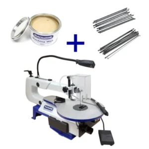 October Madness Deal: Charnwood SS16F 16″ Vari-speed Saw, MW450 Machine Wax & SSBPE10 & SSBPE15 Blades (24 Pieces)