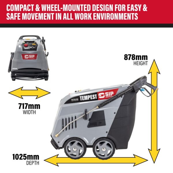 SIP 08957 TEMPEST PH720/150 Hot Electric Pressure Washer 230volt - Image 5