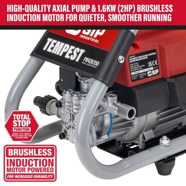 SIP 08920 TEMPEST PW420/150 Wall-Mount Pressure Washer - Image 5
