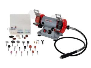 Holzmann DSM75SET Multi Adaptable double ended grinder with flexi-drive and 110 piece tool set