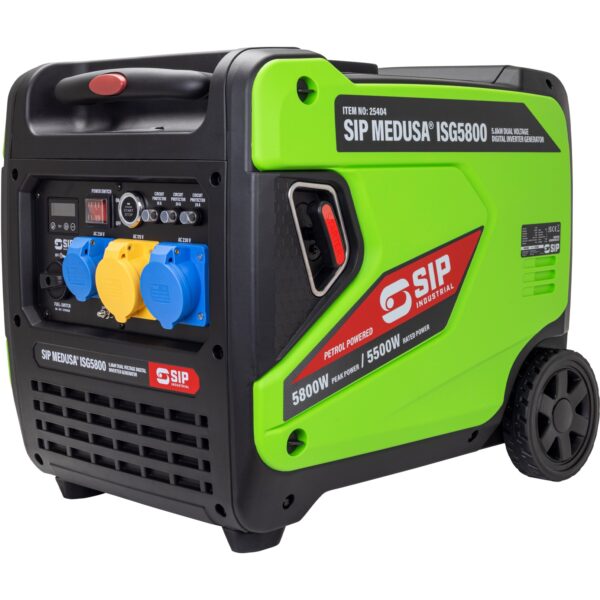 SIP MEDUSA® 25404 ISG5800 Digital Inverter Generator 5.8kW Dual Voltage Petrol Engine - Image 3