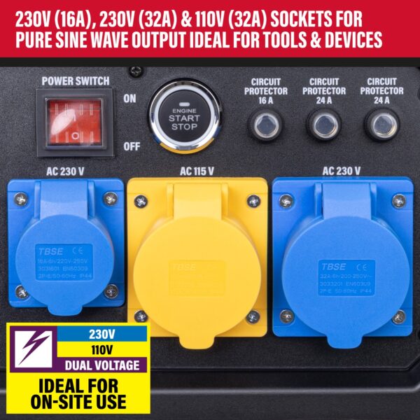 SIP MEDUSA® 25404 ISG5800 Digital Inverter Generator 5.8kW Dual Voltage Petrol Engine - Image 4