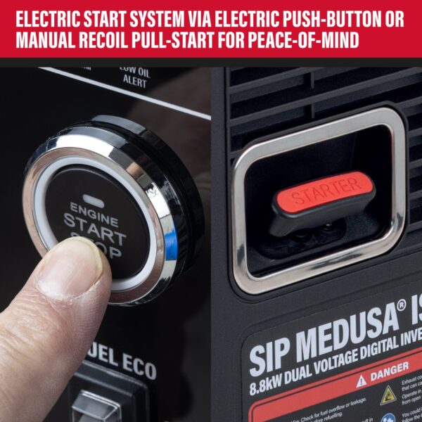 SIP 25405 MEDUSA® ISG8800 Digital Inverter Generator 8.8kW Dual Voltage Petrol Engine - Image 4