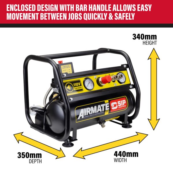 05870 SIP 110Volt 6Ltr Low Noise Direct Drive Compressor - Image 7