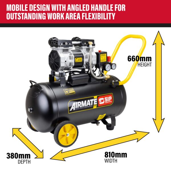 05872 SIP 110Volt 50Ltr  Low Noise Direct Drive Compressor - Image 8